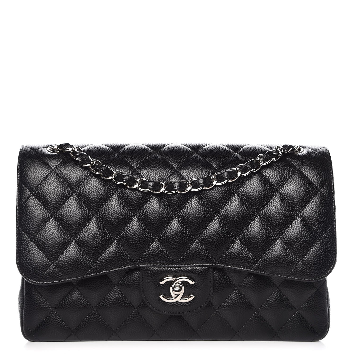 Chanel Caviar Quilted Jumbo Double Flap Black 1 of 9