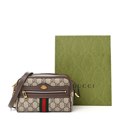 Gucci GG Supreme Monogram Web Mini Ophidia Shoulder Bag Brown 13 of 13