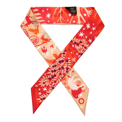 Hermes Silk Le Charme D Orphee Twilly Vermillon Beige 1 of 4