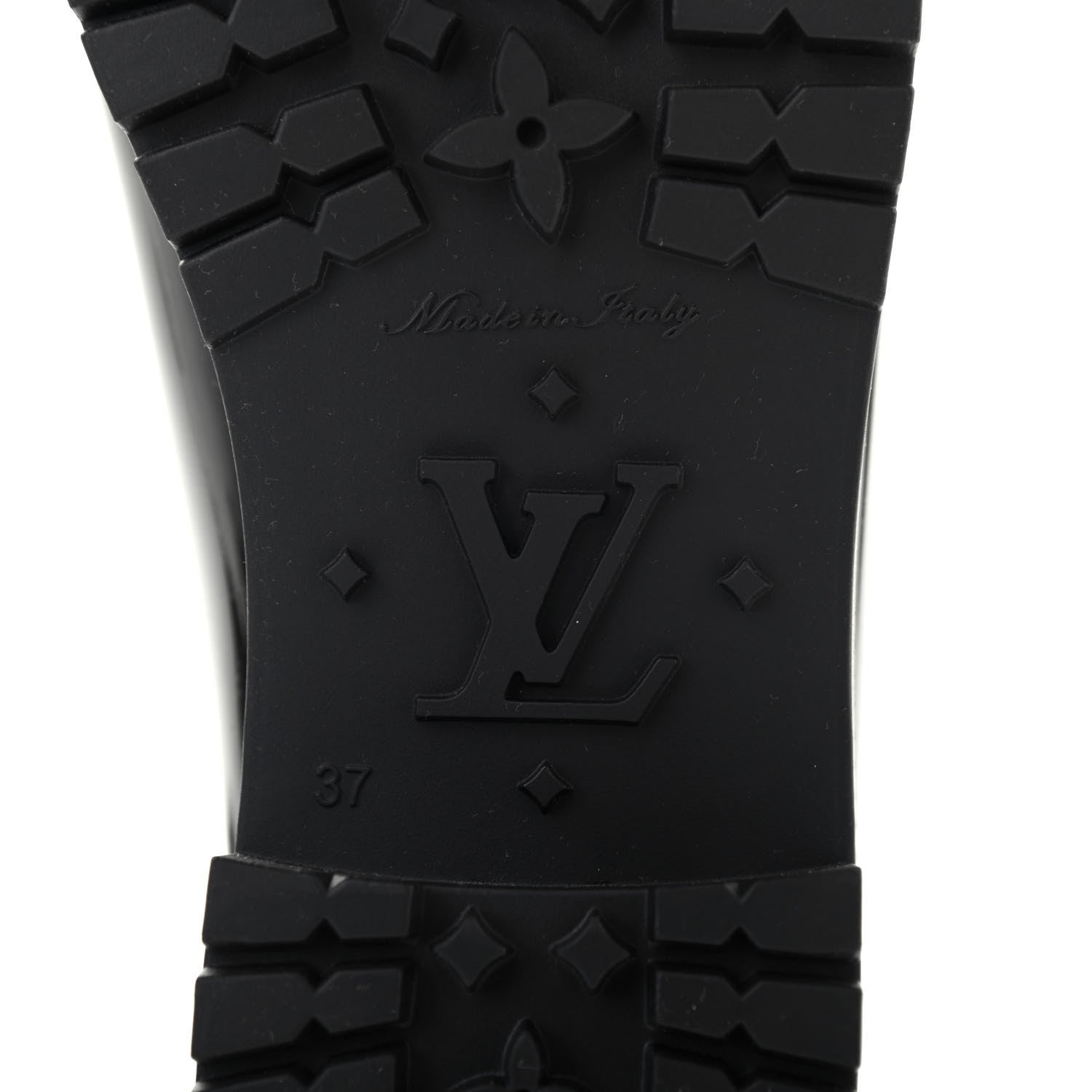 Louis Vuitton Rubber Embossed Monogram Splash Rain Boots 37 Black 7 of 8