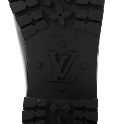 Louis Vuitton Rubber Embossed Monogram Splash Rain Boots 37 Black 7 of 8