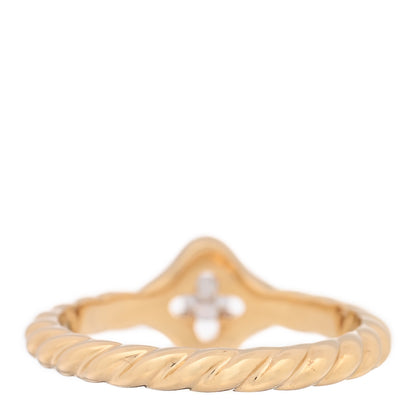 David Yurman 18K Yellow Gold Diamond 9mm Venetian Quatrefoil Ring 56 7.5 3 of 4