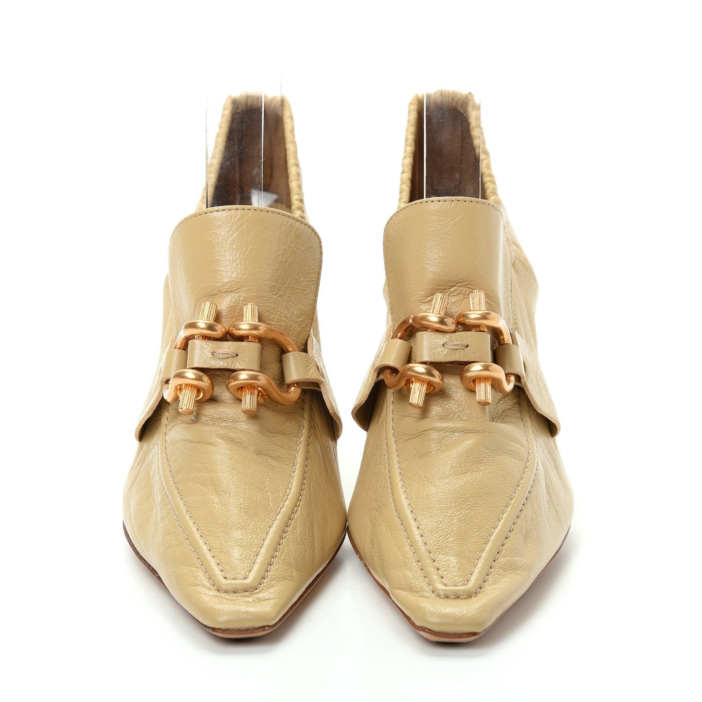 Crushed Nappa Madame 90mm Pumps 37.5 Cane Sugar
