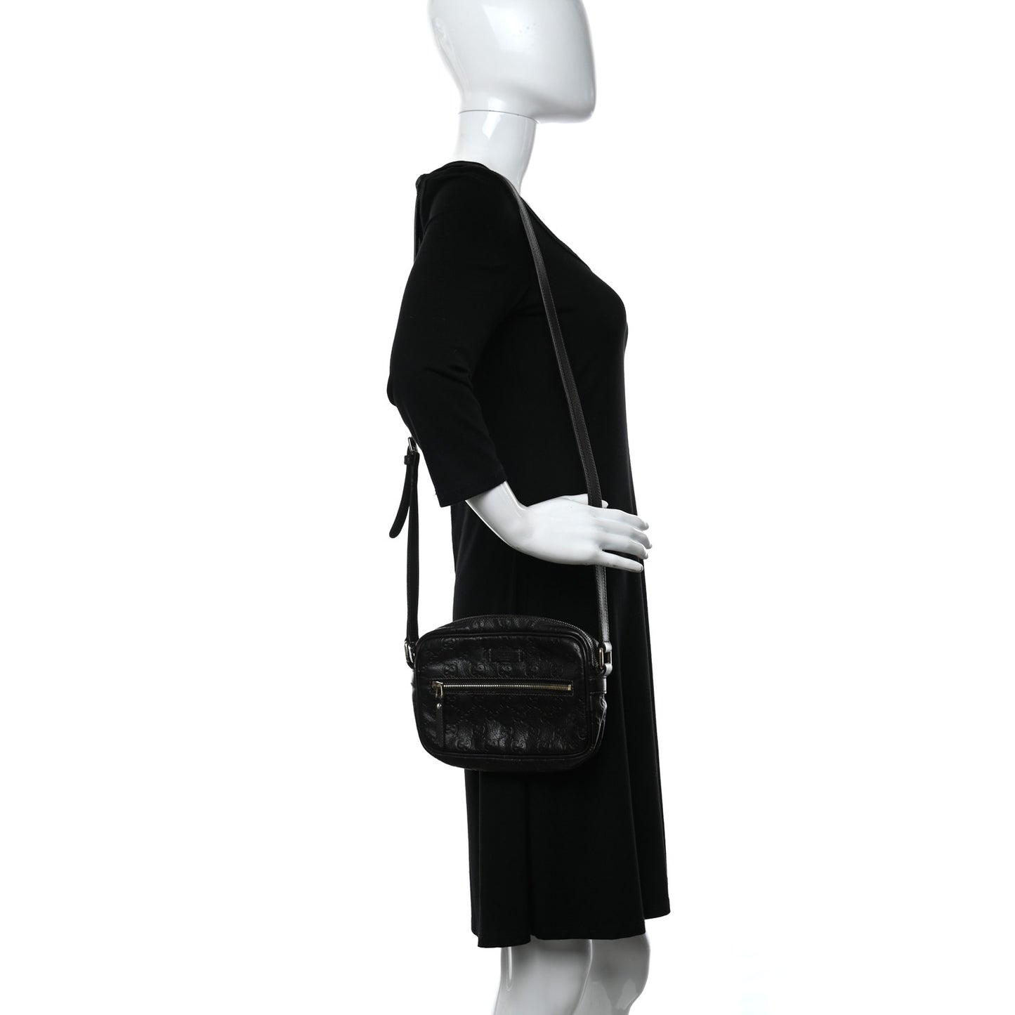 Guccissima Small Shoulder Bag Dark Brown