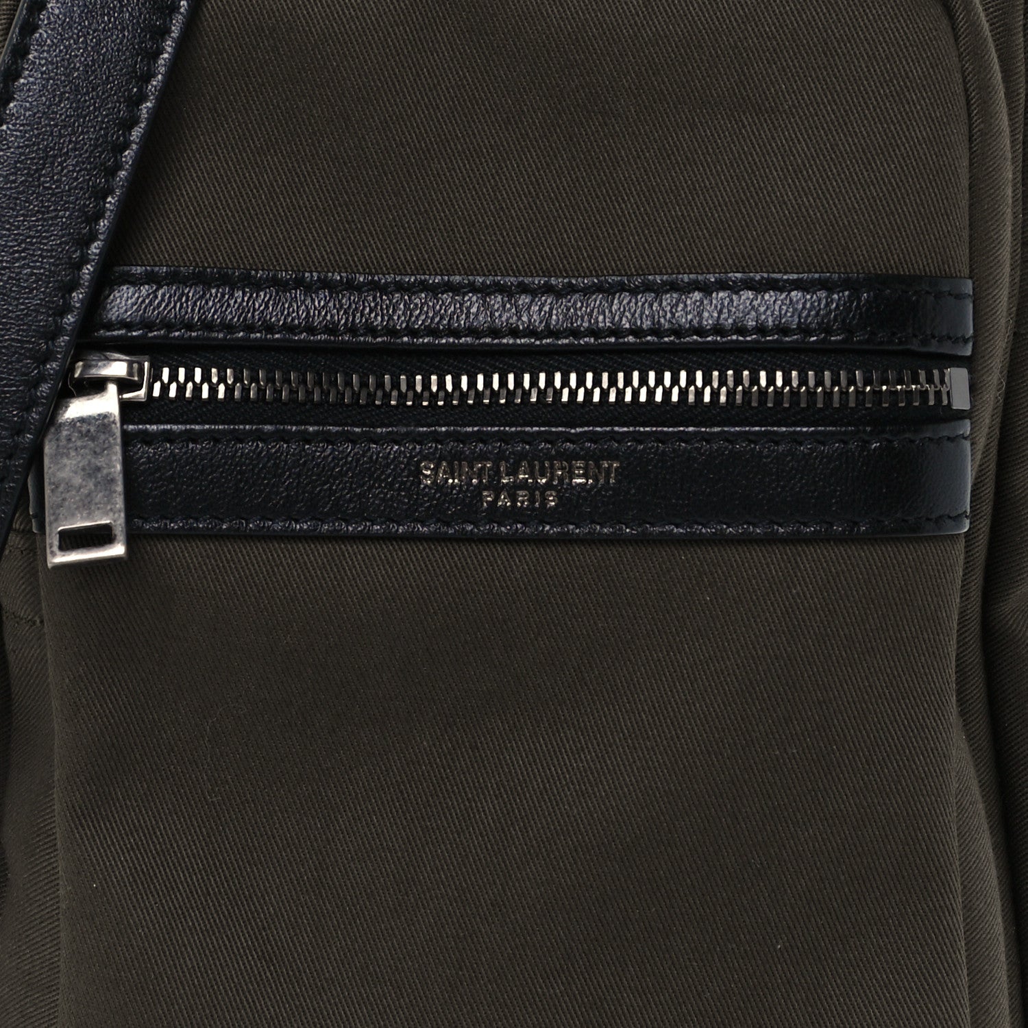 Saint Laurent Canvas Sid Messenger Bag Olive 8 of 10