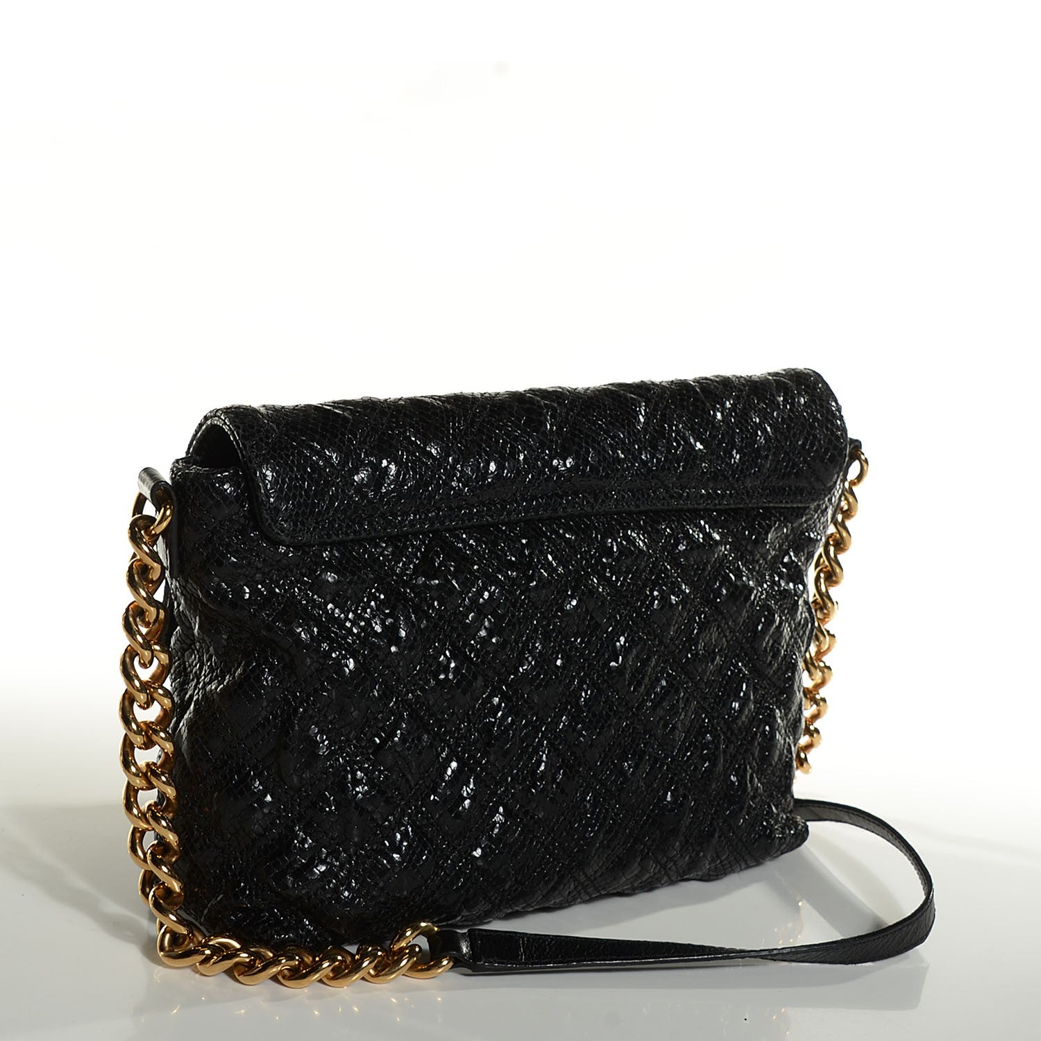 Marc Jacobs Python Embossed The Large Single Flap Black 3 of 10