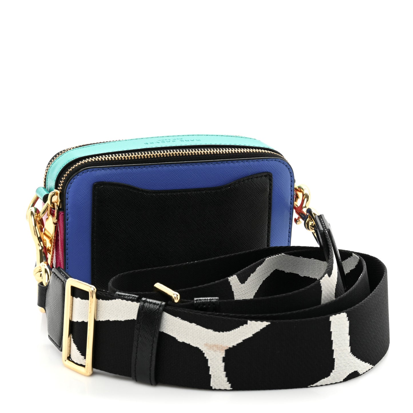 Saffiano Small Snapshot Camera Bag Academy Blue Multicolor