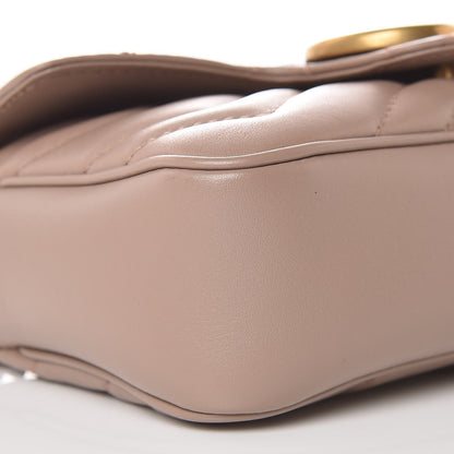 Gucci Calfskin Matelasse Super Mini GG Marmont Shoulder Bag Porcelain Rose 5 of 10