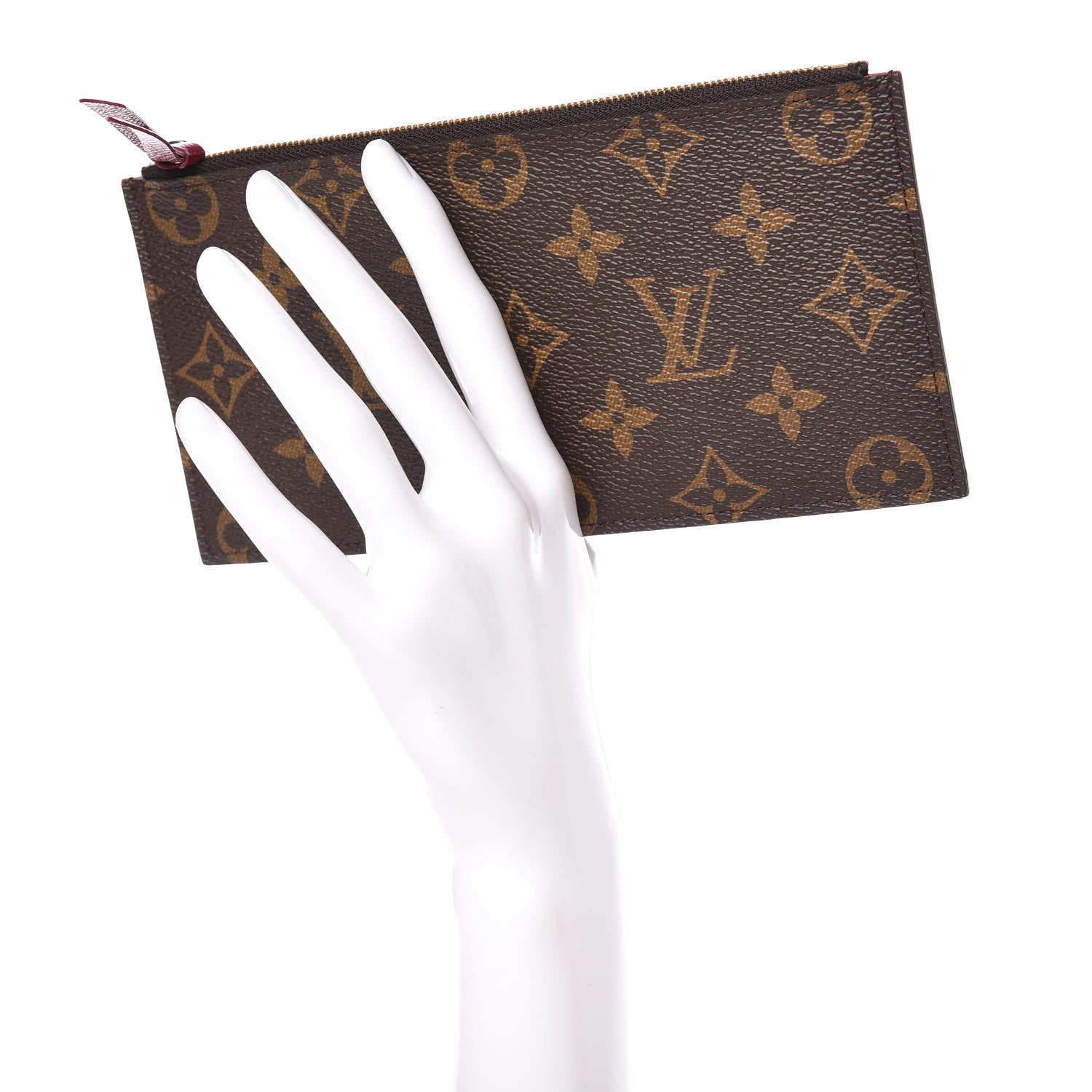 Louis Vuitton Monogram Felicie Chain Wallet Zippered Insert Fuchsia 2 of 6