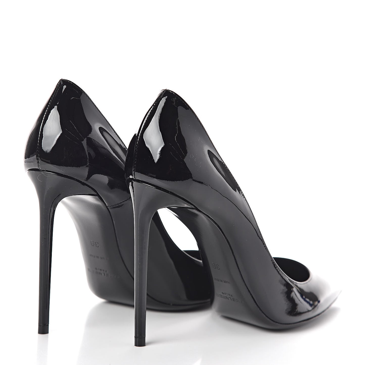 Patent Calfskin Zoe 105 Pump 39 Black