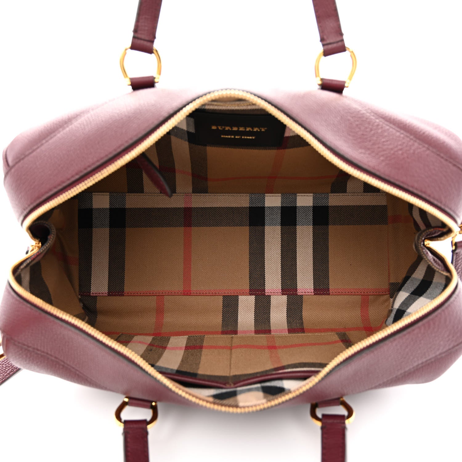Burberry Derby Calfskin Medium Alchester Bowling Bag Mahogany Red 5 of 10