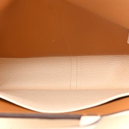 Hermes Taurillon Clemence Verso Halzan 25 Nata Sesame 5 of 12
