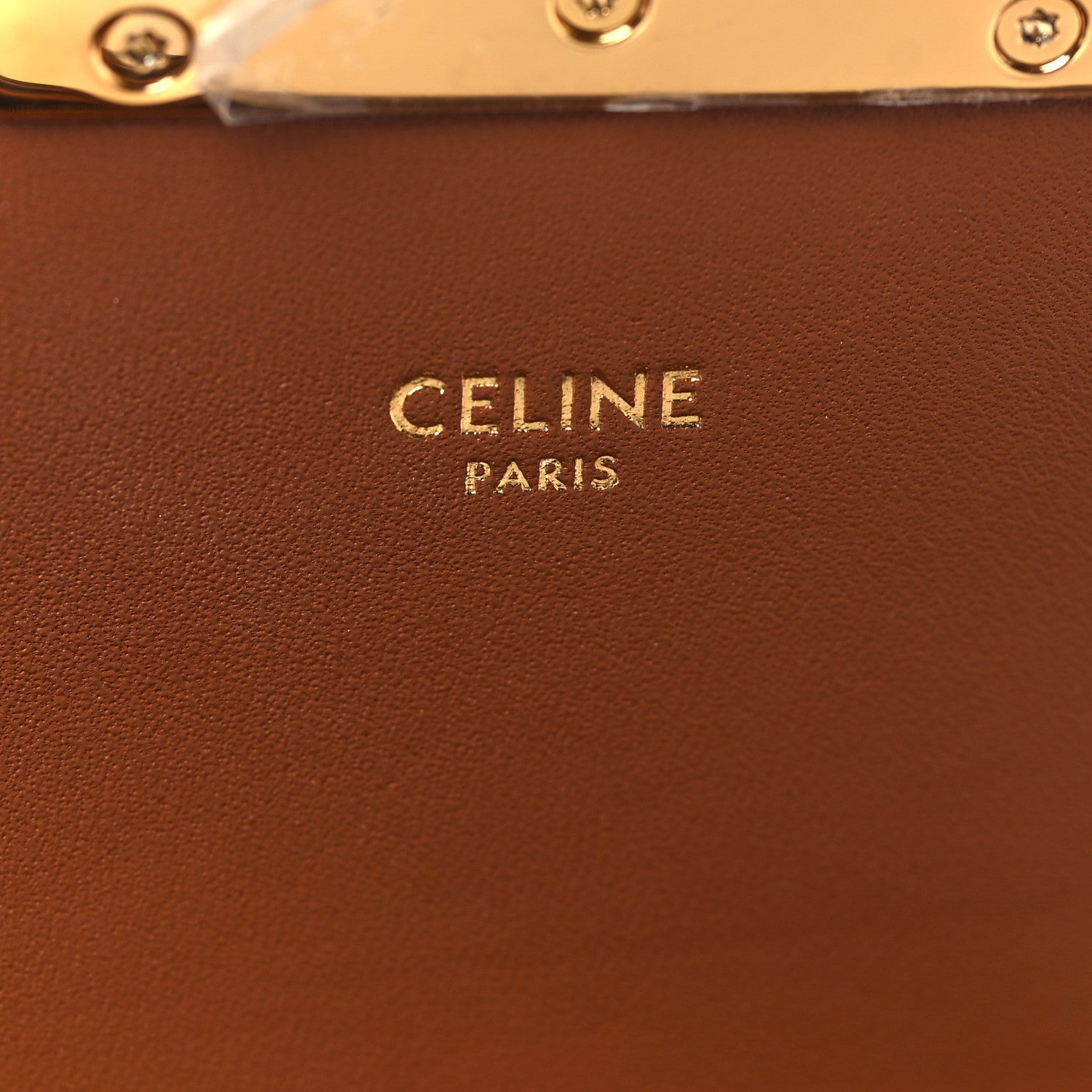 Celine Calfskin Triomphe Canvas Teen Triomphe Bag Tan 6 of 9