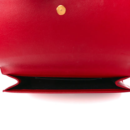 Saint Laurent Calfskin Monogram Large Belle De Jour Clutch Red 5 of 12