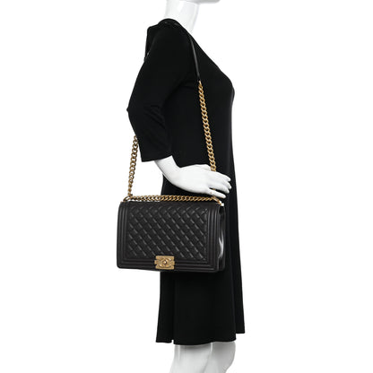 Chanel Calfskin Quilted New Medium Boy Flap Dark Brown 2 of 10