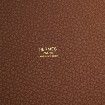 Hermes Taurillon Clemence Picotin Lock 22 MM Gold 5 of 9