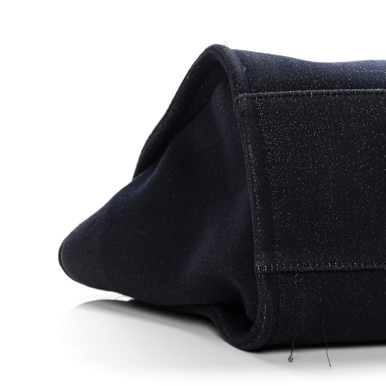 Chanel Lurex Canvas Medium Deauville Tote Navy Blue Gold 9 of 18