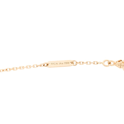 Van Cleef & Arpels 18K Yellow Gold Mother of Pearl Vintage Alhambra Pendant Necklace 4 of 6