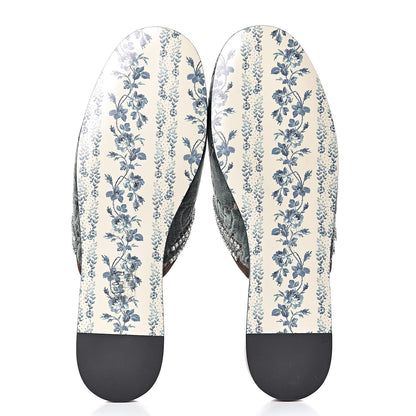 Gucci Velvet GG Monogram Crystal Womens Slippers 38 Avio Dusty Pink Vintage Cocoa 8 of 9