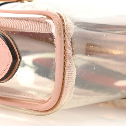 Gucci Vinyl Web Mini Ophidia Transparent Shoulder Bag Perfect Pink 8 of 9