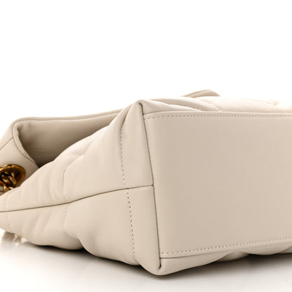 Saint Laurent Lambskin Quilted Small Loulou Puffer Monogram Chain Satchel Crema Soft 8 of 11