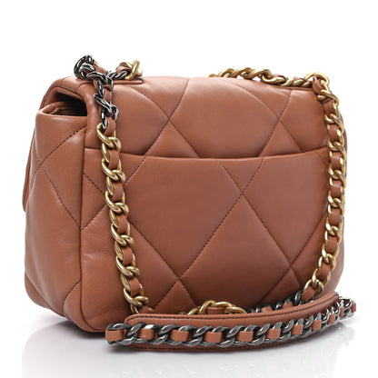 Chanel Lambskin Quilted Medium Chanel 19 Flap Brown 3 of 9