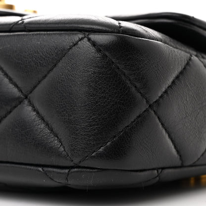 Chanel Lambskin Enamel Quilted Mini Pending CC Square Flap Black 10 of 10