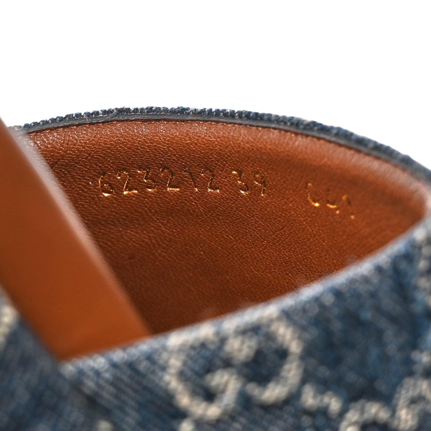 Gucci New Denim GG Monogram Angelina Platform 55mm Slide Sandals 39 Blue Tea 7 of 8