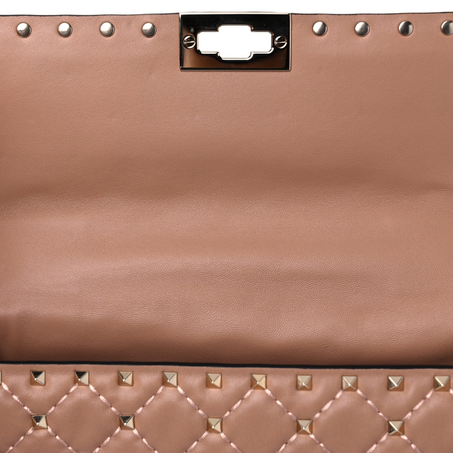 Valentino Garavani Nappa Medium Rockstud Spike Shoulder Bag Soft Noisette 11 of 13