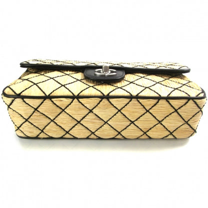Chanel Straw Diamond Stitch Raffia Flap 4 of 12