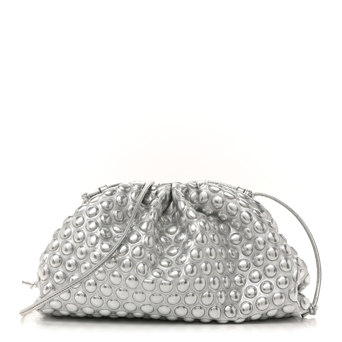 Metallic Fabric Bubble Wrap The Mini Pouch Silver