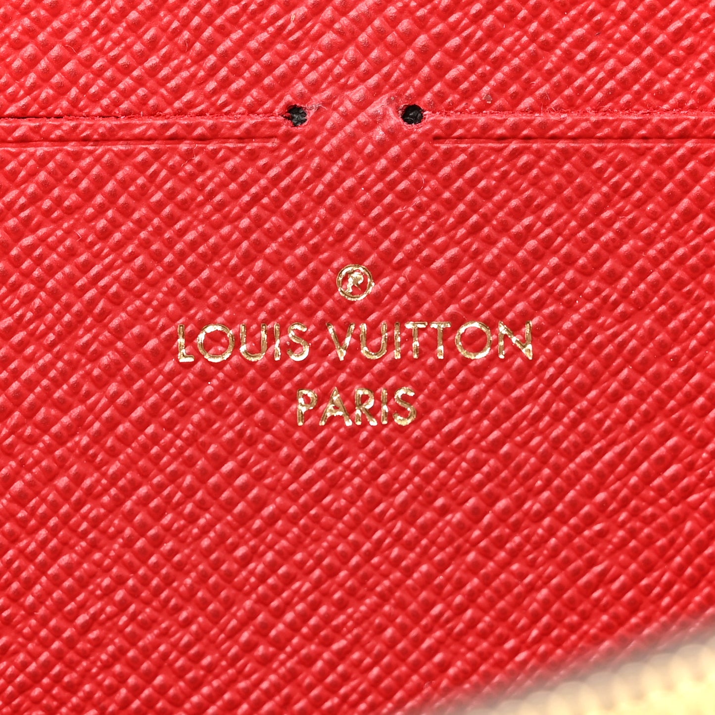 Damier Ebene Clemence Wallet Cherry