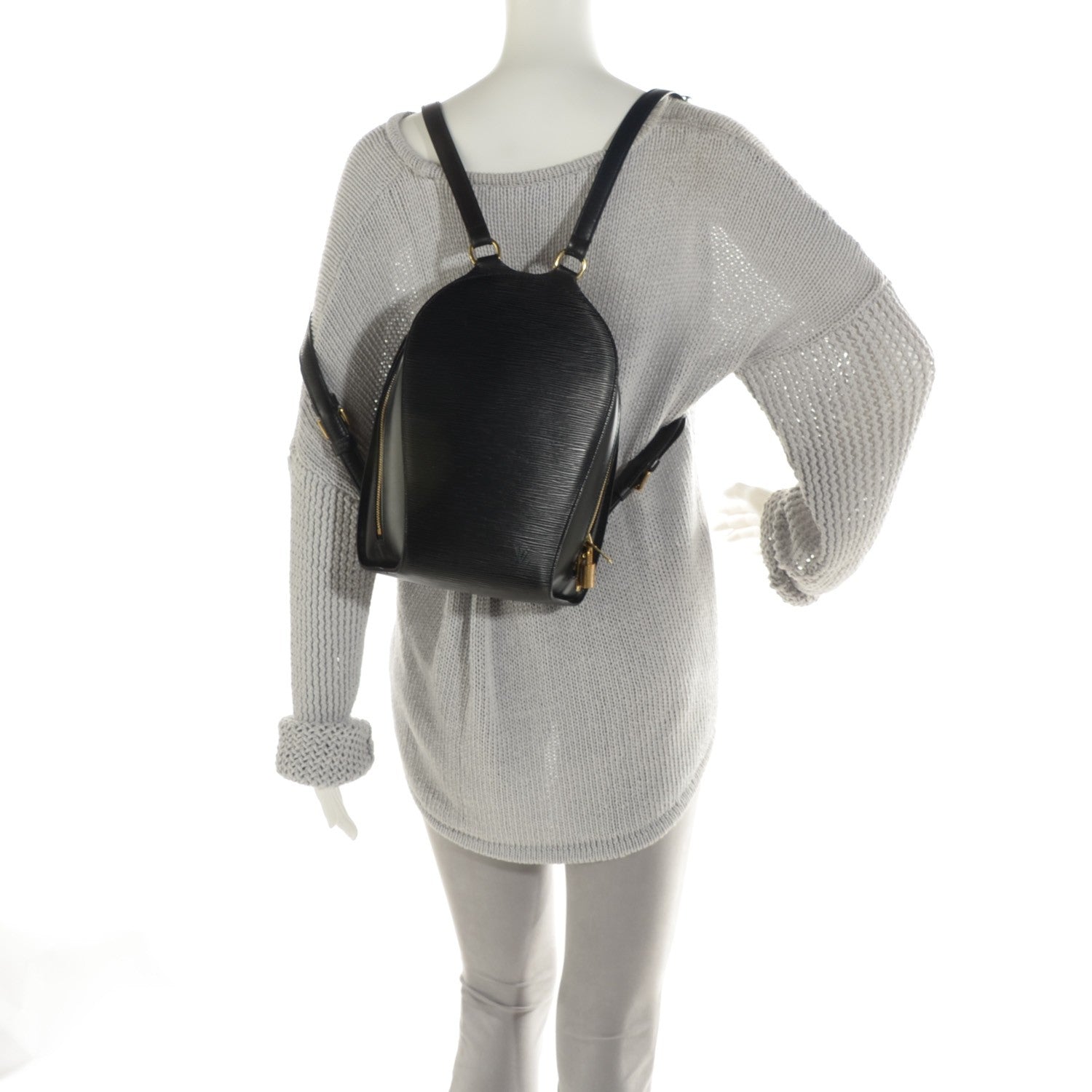 Louis Vuitton Epi Mabillon Backpack Black 2 of 7