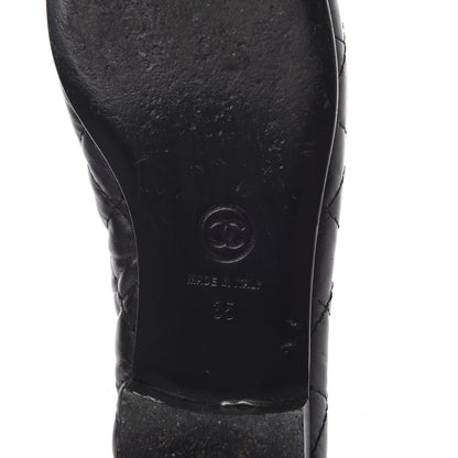 Chanel Aged Calfskin Quilted Cap Toe Ballerina Flats 35 Black 6 of 12