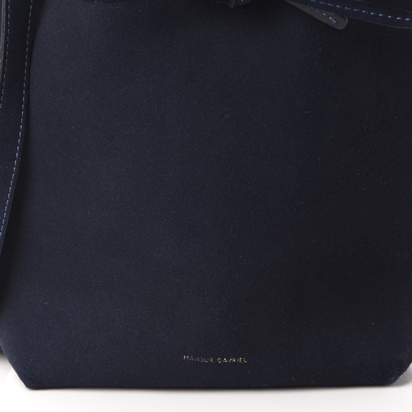Suede Mini Bucket Bag Navy