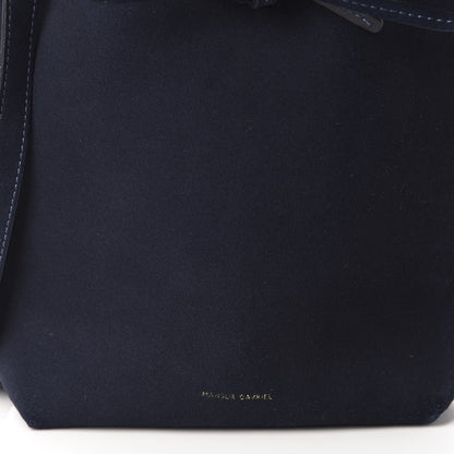 Mansur Gavriel Suede Mini Bucket Bag Navy 8 of 10