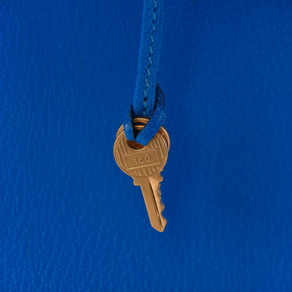 Hermes Chevre Mysore Horseshoe Birkin 30 Bleu Hydra Bleu Paon 26 of 34
