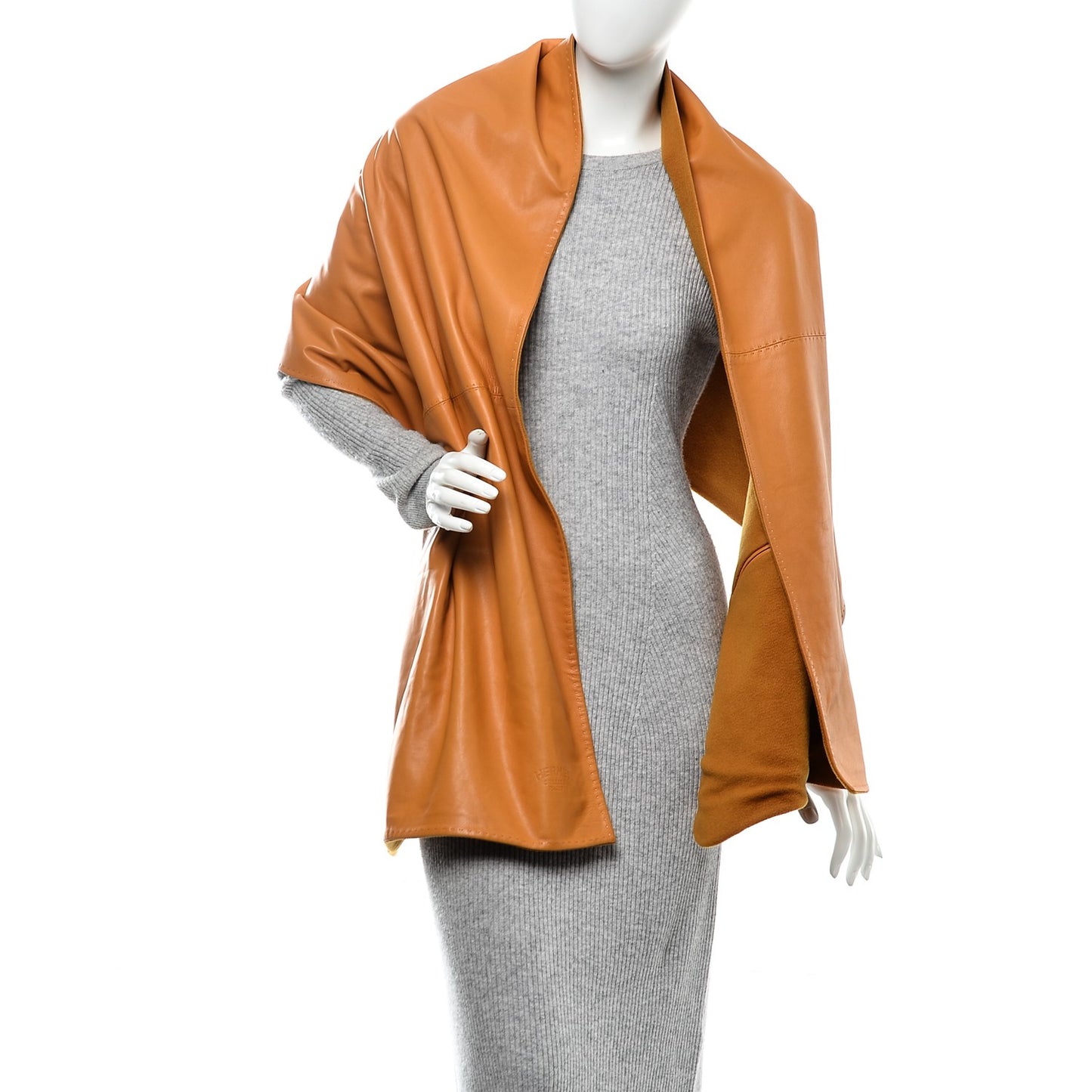 Lambskin Cashmere Shawl Moutarde