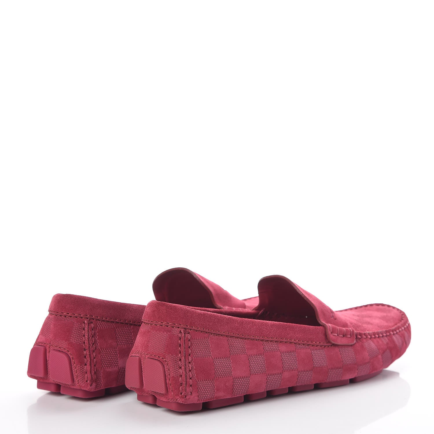 Louis Vuitton Damier Infini Mens Hockenheim Moccasin Loafers 6.5 Fuchsia 4 of 9