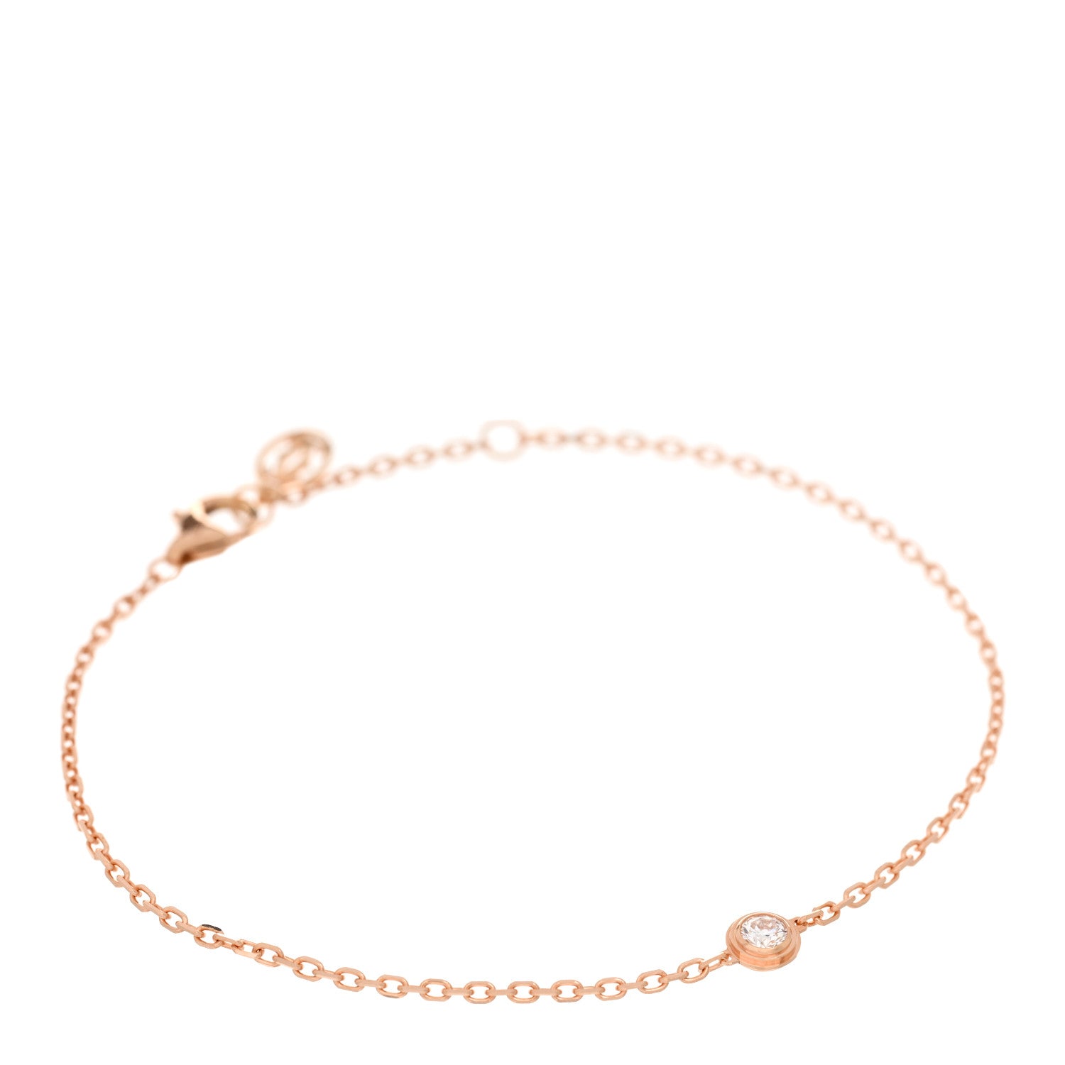 Cartier 18K Pink Gold Diamond LM D'Amour Bracelet 1 of 4