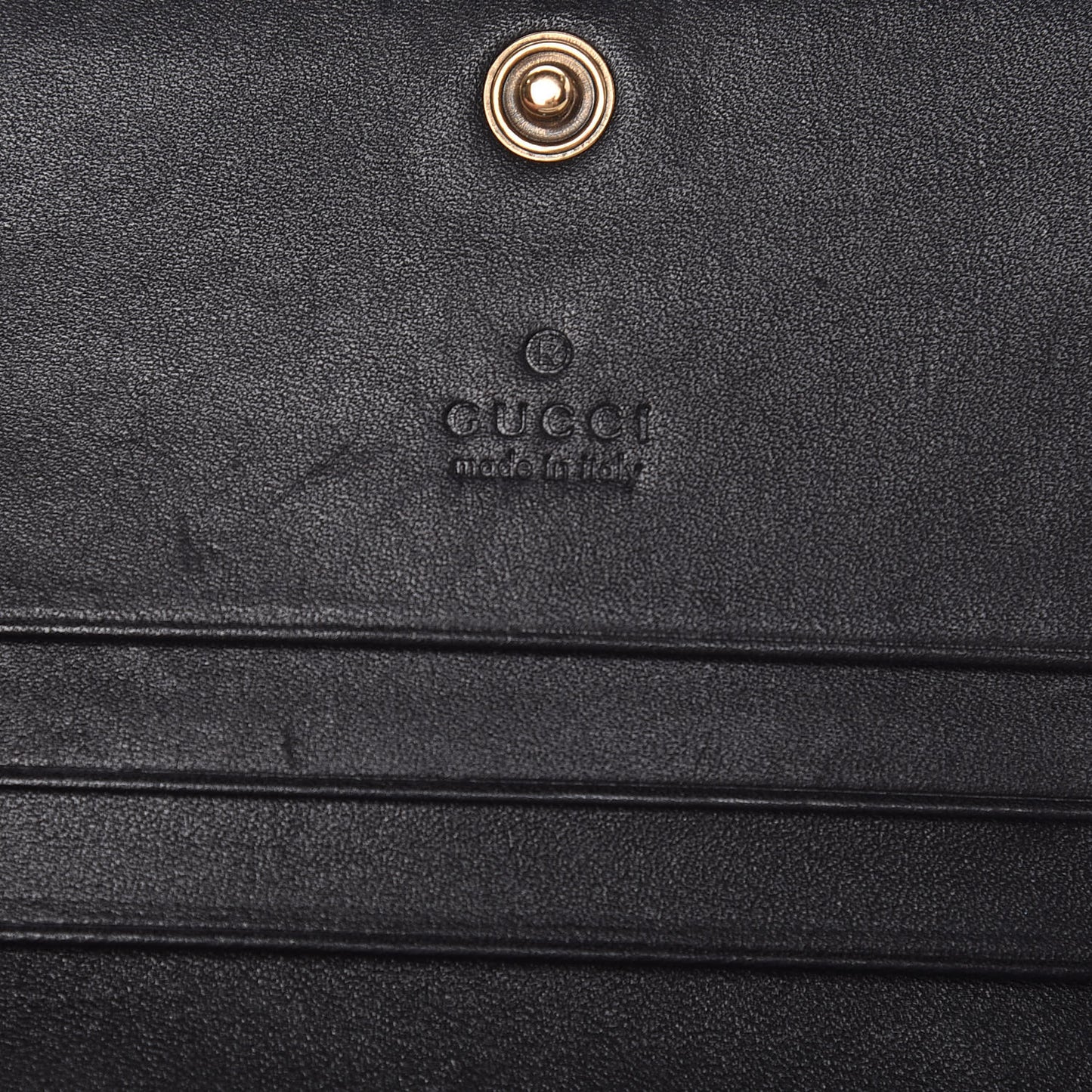 Calfskin Matelasse GG Marmont Card Case Wallet Black