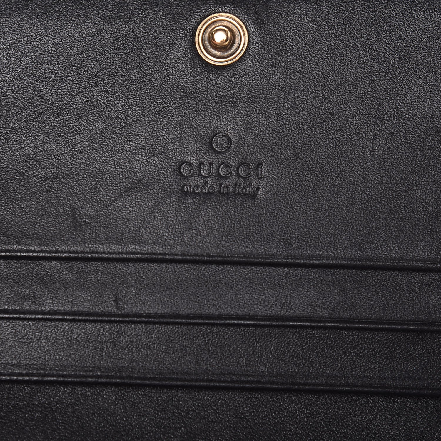Gucci Calfskin Matelasse GG Marmont Card Case Wallet Black 6 of 10