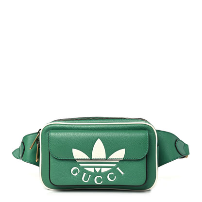 Gucci X ADIDAS Textured Dollar Calfskin Belt Bag Green 1 of 10