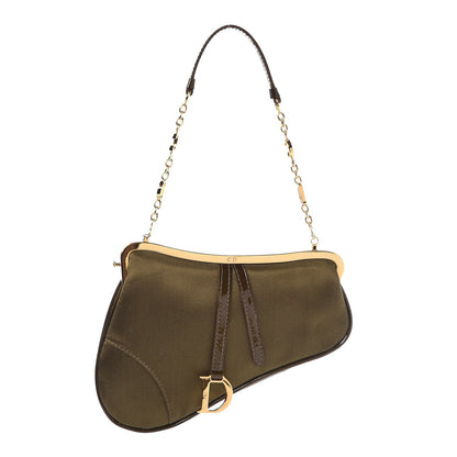 Christian Dior Nylon Mini Saddle Bag Kaki 1 of 10