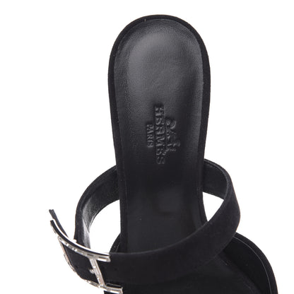 Hermes Suede Goatskin Blink Mule 37 Black 6 of 9