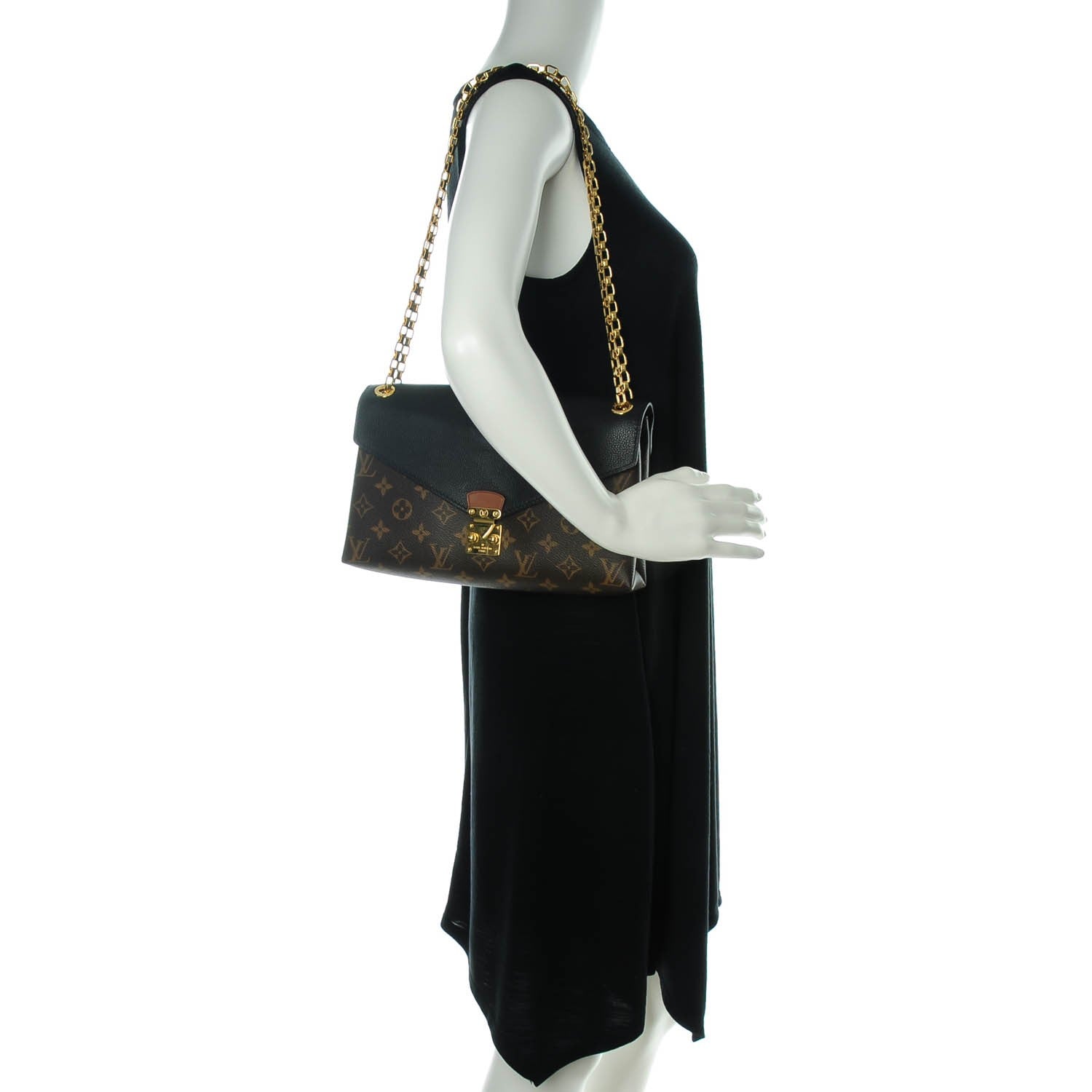 Louis Vuitton Monogram Pallas Chain Black 2 of 7