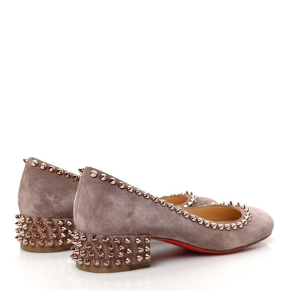 Christian Louboutin Veau Velours Agnes 30 Pumps 36 Antic Pink Bronze 4 of 8