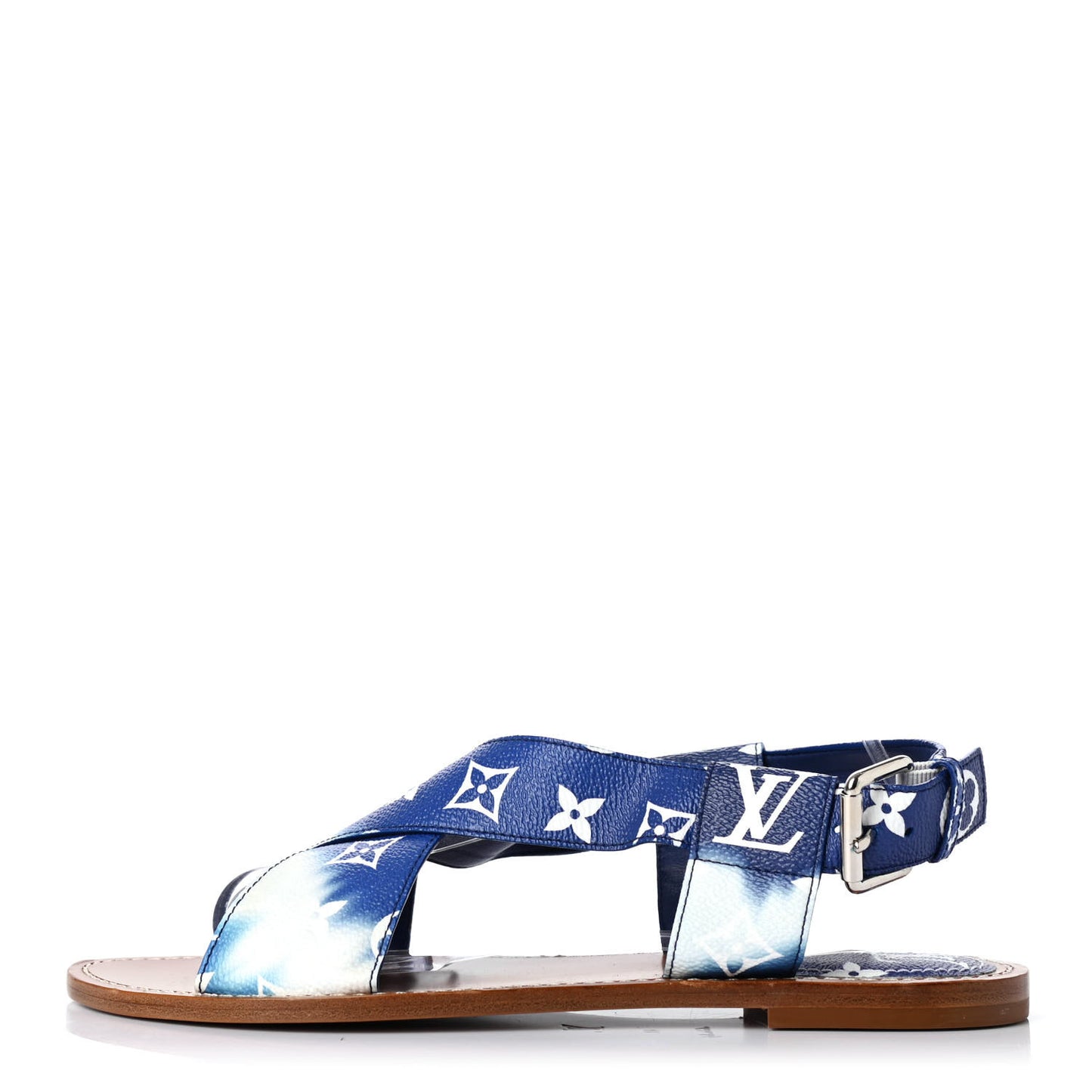 Monogram Escale Palma Flat Sandals 41 Blue