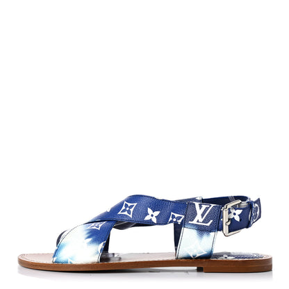 Louis Vuitton Monogram Escale Palma Flat Sandals 41 Blue 1 of 4
