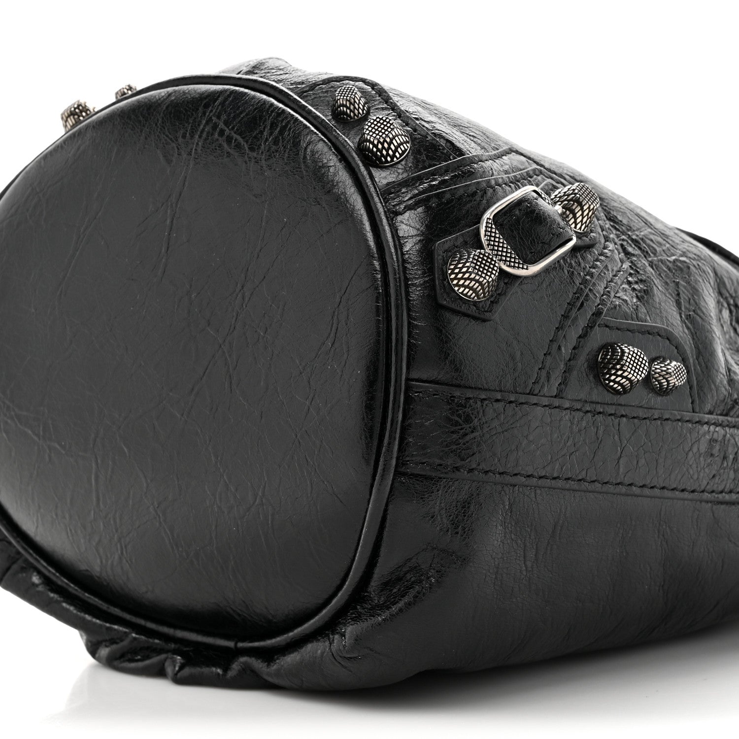 Balenciaga Agneau Arena Le Cagole Bucket Bag XS Black 9 of 10